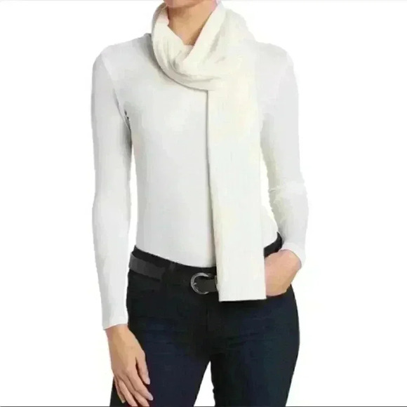 Allsaints rib knit scarf in chalk - NWT! MSRP $149 - Picture 1 of 4